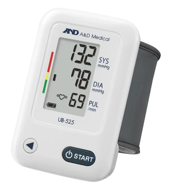 A&D Medical Wrist AFIB Blood Pressure Monitor – Irregular Heartbeat Detection, Portable Design – White/Grey, UB-525