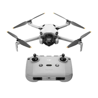 DJI Mini 4 Pro (DJI RC-N2), opvouwbare minidrone met 4K HDR-videocamera voor volwassenen, onder 249 gram, 34 minuten vliegtijd, 20 km maximale videotransmissieafstand, omnidirectionele visuele sensoren.