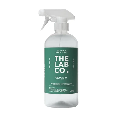 The Lab Co. Fabric & Room Spray | Eliminates Bad Odours | Neutralises Nasty Smells | Anti-Bacterial | Refreshing Fragrance with Lime Peppermint Cucumber Essential Oils | 500ml