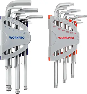 WORKPRO 18Tlg Cr-V Inbussatz 1.5-10mm Kugelkopf Langarm