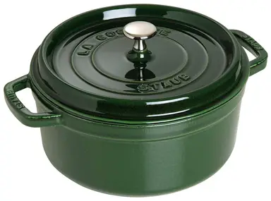 Staub Bräter 24 cm rund basilikumgrün