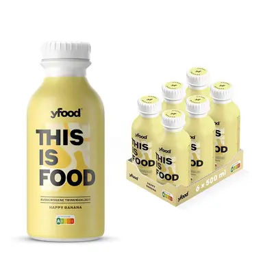 YFood Trinkmahlzeit Happy Banana 500 ml X 6