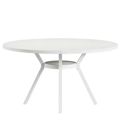 Tribesigns Round Dining Table, 120CM Large Kitchen Tables for 6-8 People,Modern Style with Metal Legs for Dining Room Kitchen Cafe (Only Table)