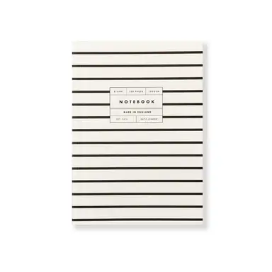 Katie Leamon A5  Notebook 300 Blank Pages 100GSM B&W Stripe