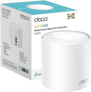 TP-Link Deco X10 mesh-WLAN-set (1er-pack), Wi‑Fi 6 (AX1500) dualband-repeater & router, 2 x gigabit-ports, zusätzliche einheit, empfohlen für häuser mit 1-2 schlafzimmern, umfassender jugendschutz, WPA3