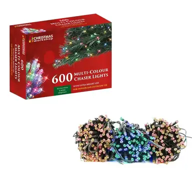 Christmas Workshop 600 LED  Multi-Coloured Chaser Lights