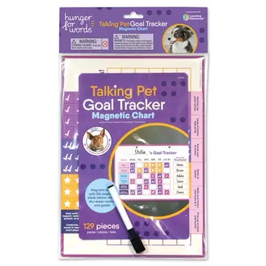 Hunger For Words Tableau blanc magnétique Talking Pets Goal Tracker 