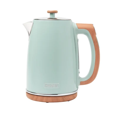Haden Dorchester Digital Kettle, Variable Temperature, Sage Green Coated Stainless Steel & Wooden Effect - 201270