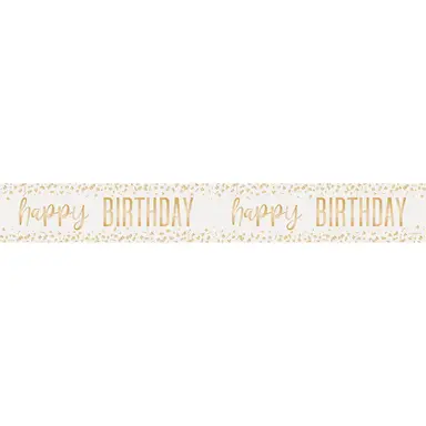 Unique Party Confetti Gold Foil Banner, 2.74m