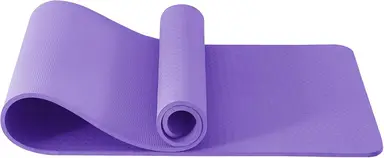 Gute Nacht Yoga-Matte Übungs-Matten Workout Pilates Fitness-Matte für Frauen und Männer, rutschfest, 10 mm dick, hochdichte Turnmatte mit Tragegurt, TPE 183 x 61 x 1 cm (Grün/Schwarz) Lila 183*61*1cm
