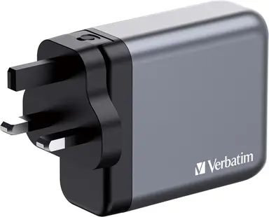 Verbatim GNC-140 GaN Oplader 140W 3xUSB-C PD, 1xUSB-A QC 3.0 32203
