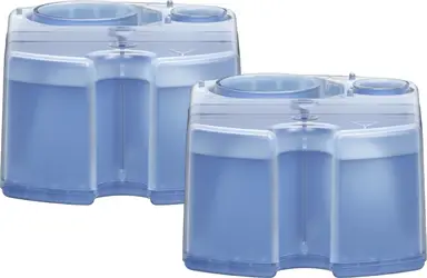 Braun 3-in-1 scheerapparaatverzorging reinigingscartridges voor reinigingsstations – origineel, reinigt scheermesjes 10 keer beter dan water, scheerhoofdreiniger, verwijdert haren en huiddeeltjes – pak van 2