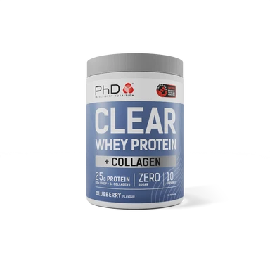 PhD Clear Whey + Collagen Beauty Support Powder Blueberry Flavour - 300g
