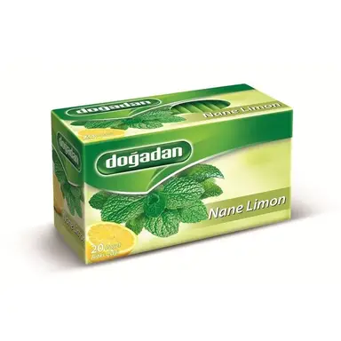 Dogada Zitronen-Minz-Tee 1 Box, 20 Beutel, geeignet für die Vorratskammer.