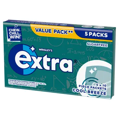 Extra Cool Breeze Chewing Gum 5 Pack 70g