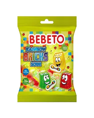Bebeto J Rainbow Bricks Zuur 80 g