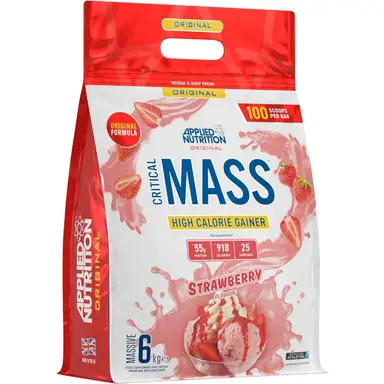 Applied Nutrition Critical Mass Original Weight Gainer Strawberry Flavour - 6 kg