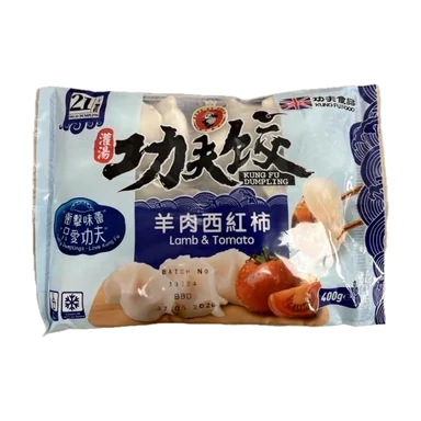 KUNG FU FOOD voedsel Kungfu dumplings met lam en tomaten vulling 400g
