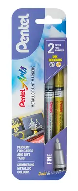 Pentel Fine Paint Marker Gold & Silver Pack of 2
