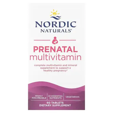 Nordic Naturals Multivitamin Daily Wellness Support Prenatal Tablets - 60 Tablets