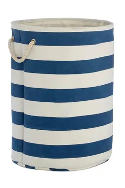 Interiors by Premier Nautical Blue And White Stripes Laundry Hamper