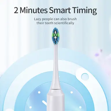 Rushi R-C32 Electric Toothbrush with Copper-Free Brush Head - White
