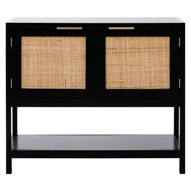 Interiors by Premier Sideboard Sherman Black/Rattan