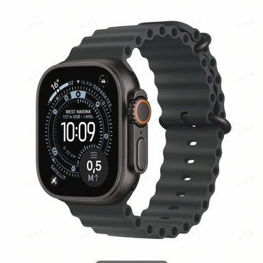 APPLE Watch Ultra 3 GPS + Cellular 49mm Schwarzes Titangehäuse mit Schwarzem Ocean Armband