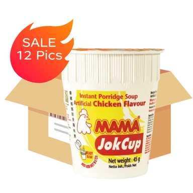 MAMA Instant haverpap soep kip, 12 x 45 g, kipsmaak