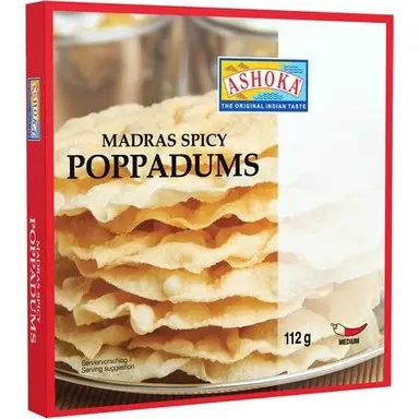ASHOKA Poppadoms Madras Pittig 112G