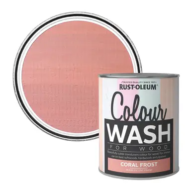 RUST-OLEUM COLOUR WASH WOOD FINISH CORAL 750ML