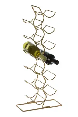 Maison by Premier Wren 12 Bottle Wine Rack With Gold Finish