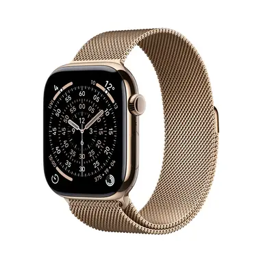 APPLE Watch Series 11 GPS + Cellular 46mm Gold Titanium Case with Light Blush Sport Band - S/M
