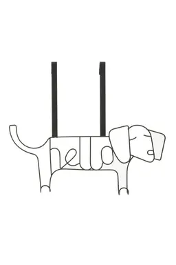 Maison by Premier Stylish Design Black Sausage Dog Hanger, Versatile Storage Over Door Hooks, Sturdy Hanging Hooks For Store
