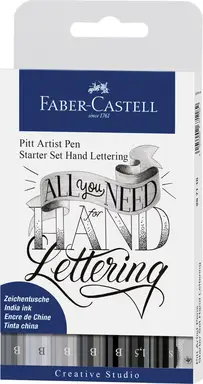 Faber-Castell Pitt Artist Pen Handlettering 8-delig Basisetui