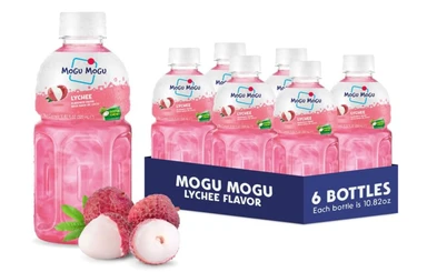 Mogu Mogu drank met lycheesmaak met nata de coco 6 x 320 ml