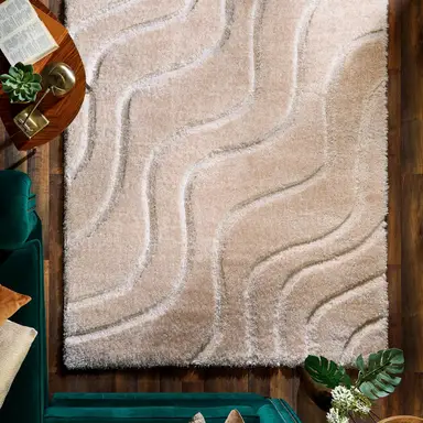 Origin Rug Soft Carved Wave Cream 160x230cm