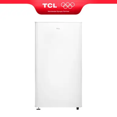 TCL Kleine Koelkast 92L met Vriesvak, Compact voor Studentenkamer, Slaapkamer & Kantoor, Verstelbare Voeten & Planken [Energieklasse E] RF120DWE0