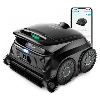 [Modèle phare IFA 2026] WYBOT B1 Robot nettoyeur de piscine, nettoyage du fond et des parois, aspirateur de piscine sans fil avec 120 min d'autonomie pour piscines enterrées et sur gazon, navigation intelligente, stationnement automatique, noir vert