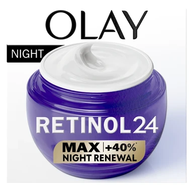 Olay Retinol 24 MAX* Hydraterende Nachtcrème, Met Antioxidant Vitamine E, +40%* Glycerine. 50 ml