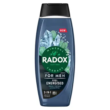 Radox Mineral Therapy 2-in-1 Shower Gel & Shampoo Feel Energised 450ml