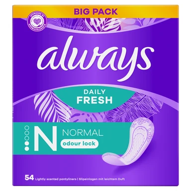 Always Daily Fresh Normal Panty Liners Odour Lock 54 Liners