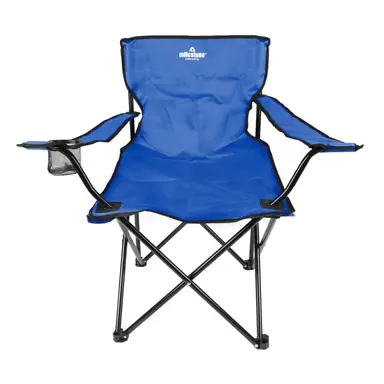 Milestone Camping Chair Folding with Cup Holder Blue