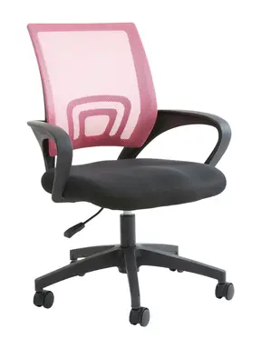 Interiors by Premier Office Chair with Arms Frazer Mesh Black/Pink