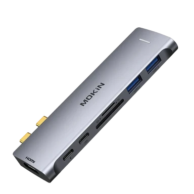 Mokin 2USBC to TB+ 2xUSB A 3.0+1USB C3.0 +SD/TF+HDMI 4K60Hz
