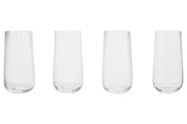 Maison by Premier Elegant Set of 4 Large Glass Tumblers, Spacious Glass Tumblers For Kitchen, Durable Drinking Glasses