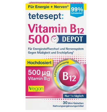 tetesept Vitamin B12 Depot 500 Tabletten 30 Stück, 8,3 g