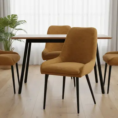 Dining Chairs Oscar Mustard 2pcs