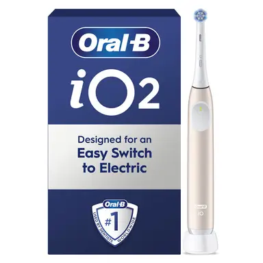 Oral‑B iO2 Electric Toothbrush, 3 quiet modes, Calm Pink