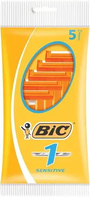 BIC 1 Sensitive Wegwerpscheermesjes voor Heren 5 stuks